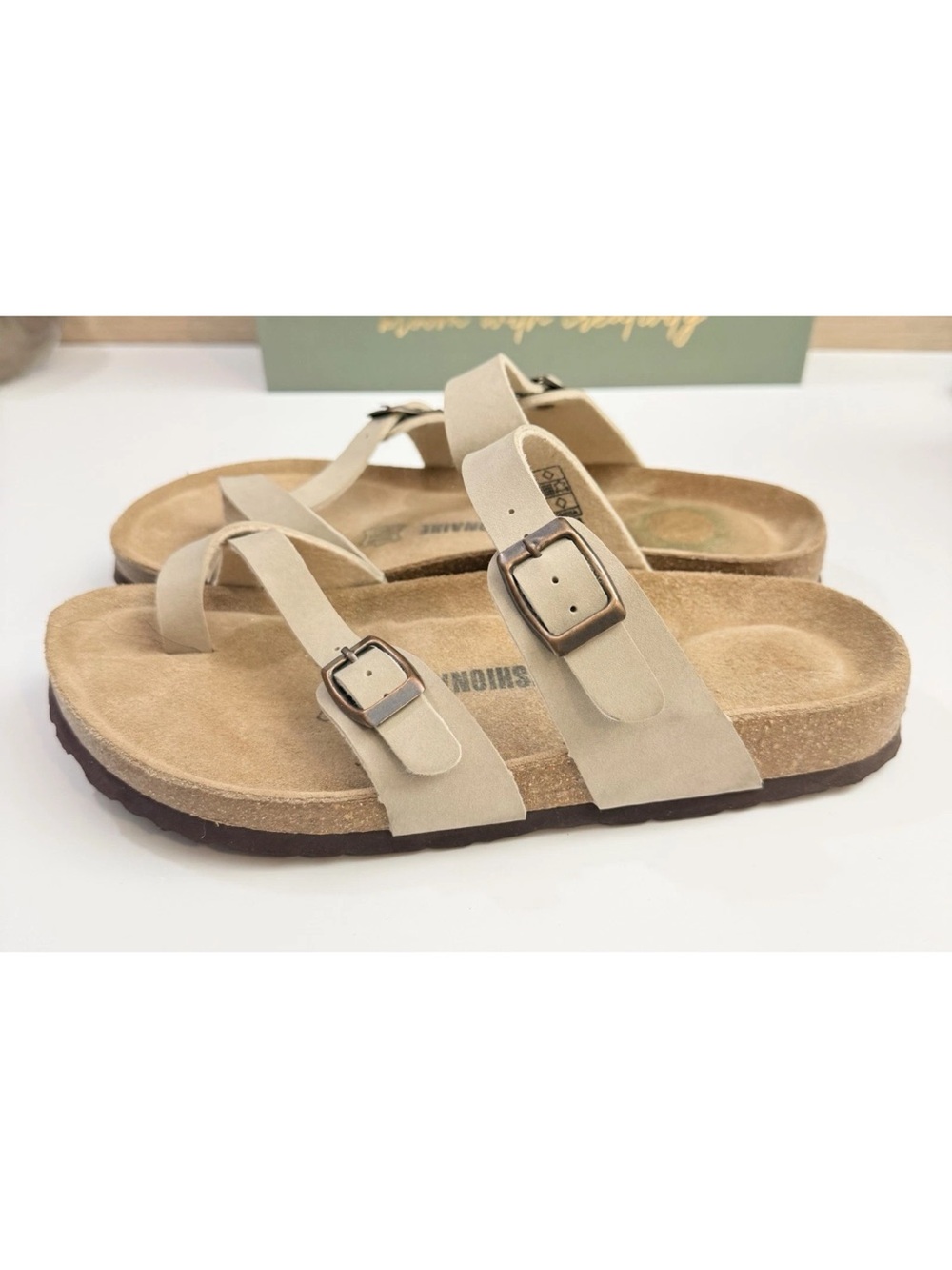 CUSHIONAIRE Women's Strappy Earth Sandals - Picture 4 of 7